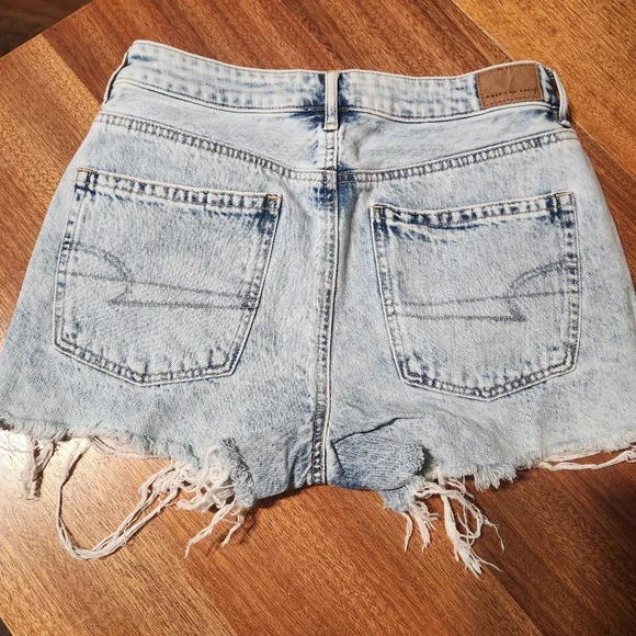 American Eagle Distressed Light Blue Denim Shorts Teen  Sz 4 - Picture 3 of 13